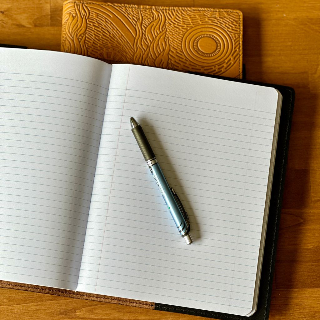 Oberon Design Genuine Leather Composition Notebooks