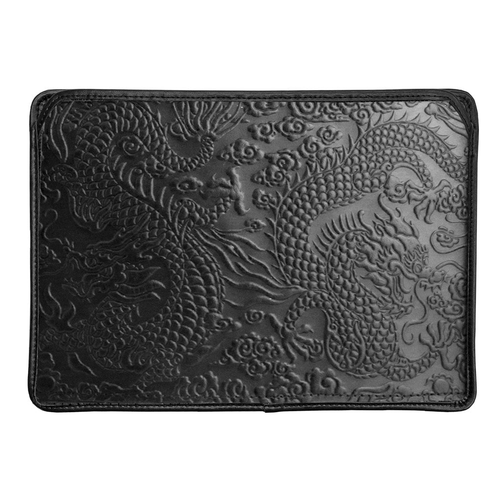 Leather Laptop Sleeve, MacBook Case, Tablet Cover, Cloud Dragon, Red
