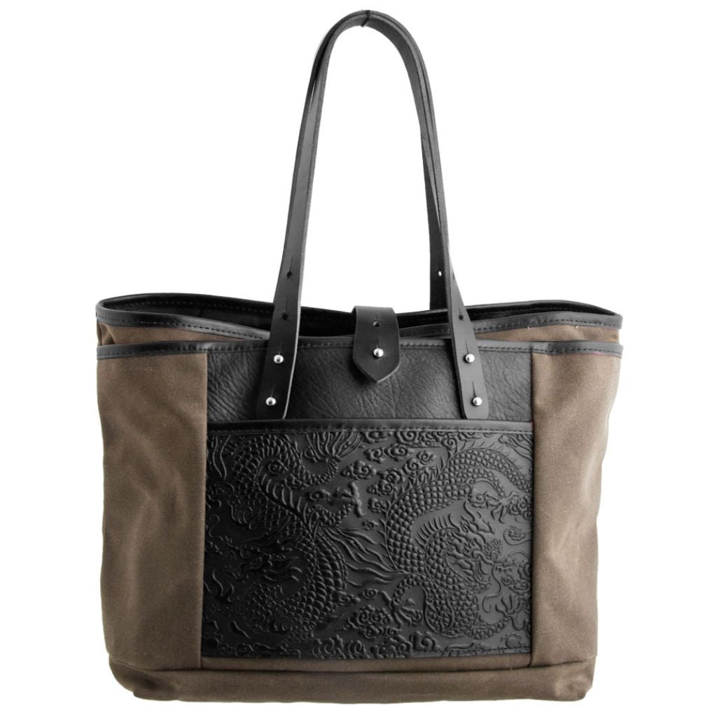 Everyday Tote, Cloud Dragon in Tan & Black