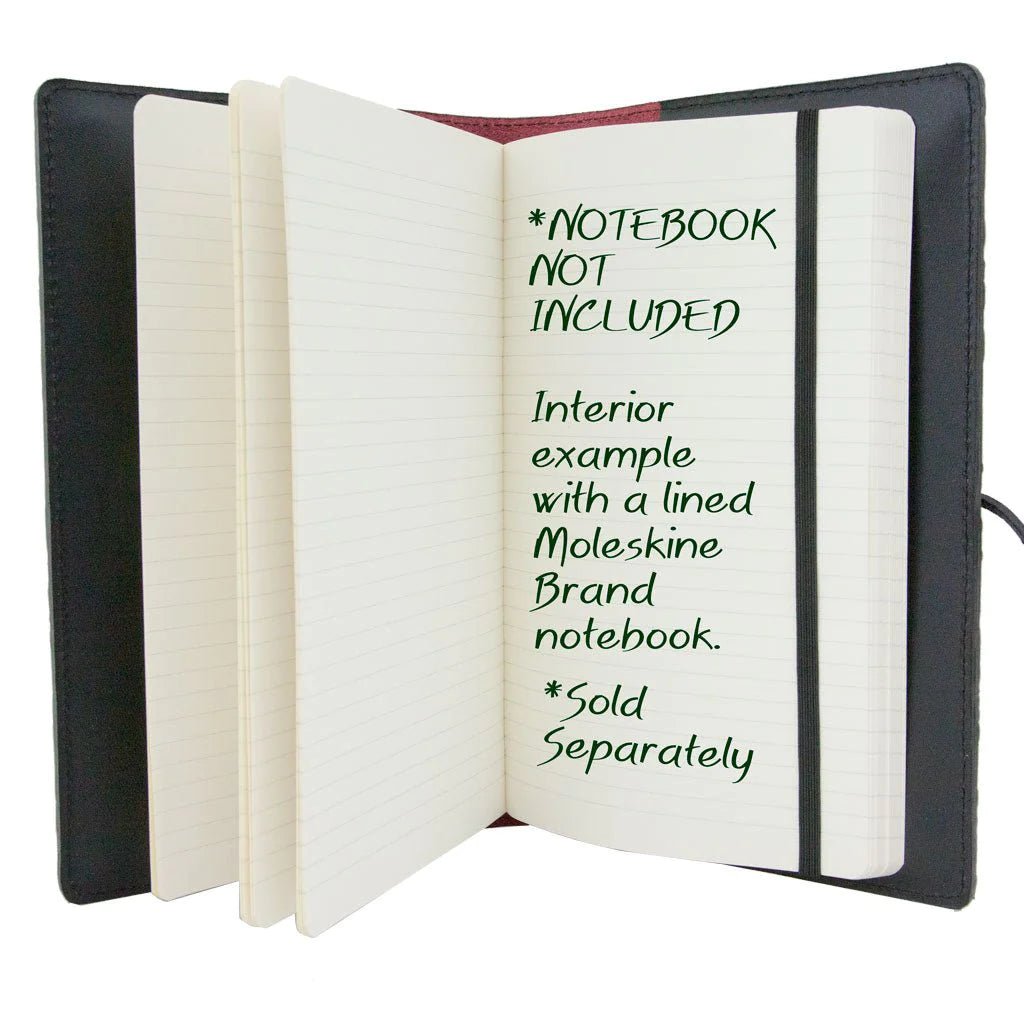 Leather Refillable Journal Notebook, Vintner, Cyclone