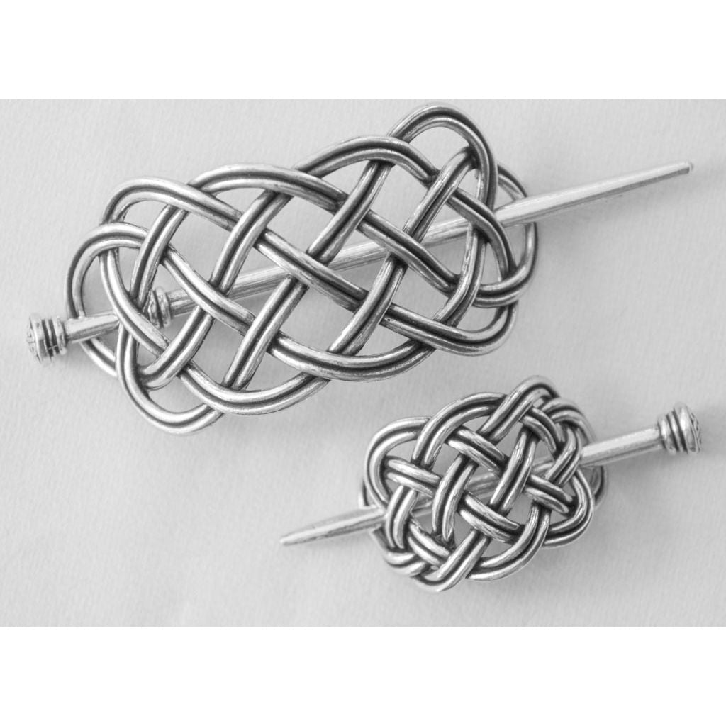 Oberon Design Hand-Cast Metal Hair Stick, Hair Slide, Large Basket & Small Basket Compared