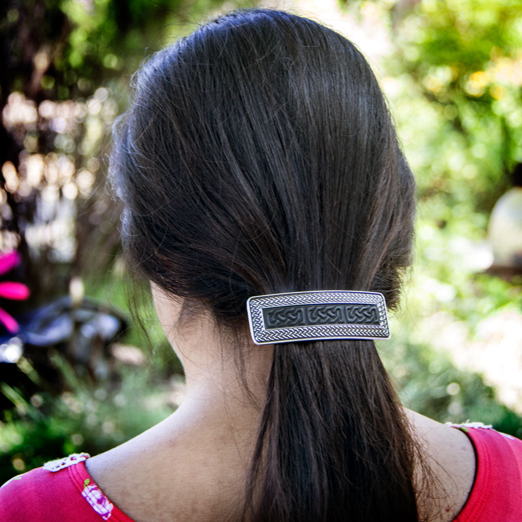 Oberon Design Hair Clip, Barrette, Hair Accessory, Celtic Braid, Model 3