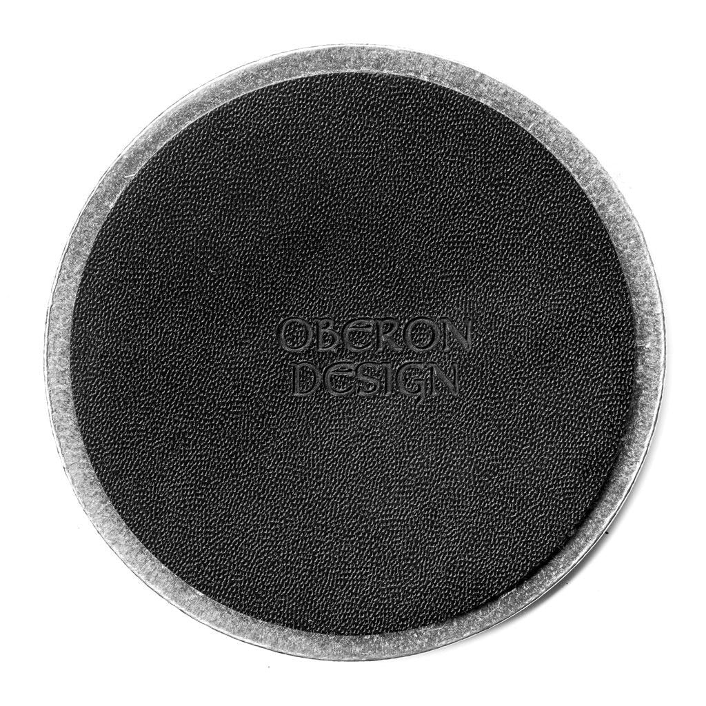 Alligator Leather & Metal Deluxe Coaster Set
