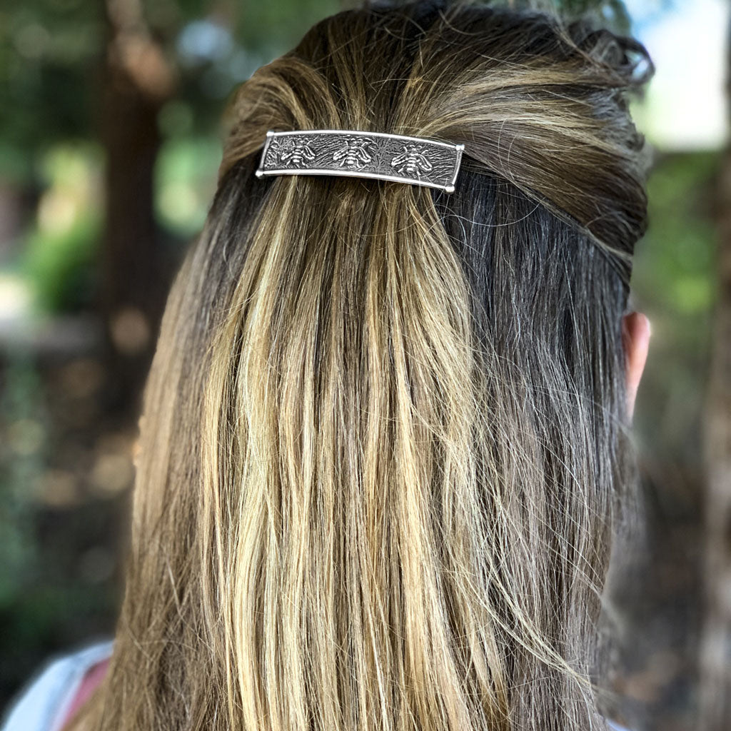 Oberon Design Hair Clip, Barrette, Hair Accessory, Honey Bee, Model