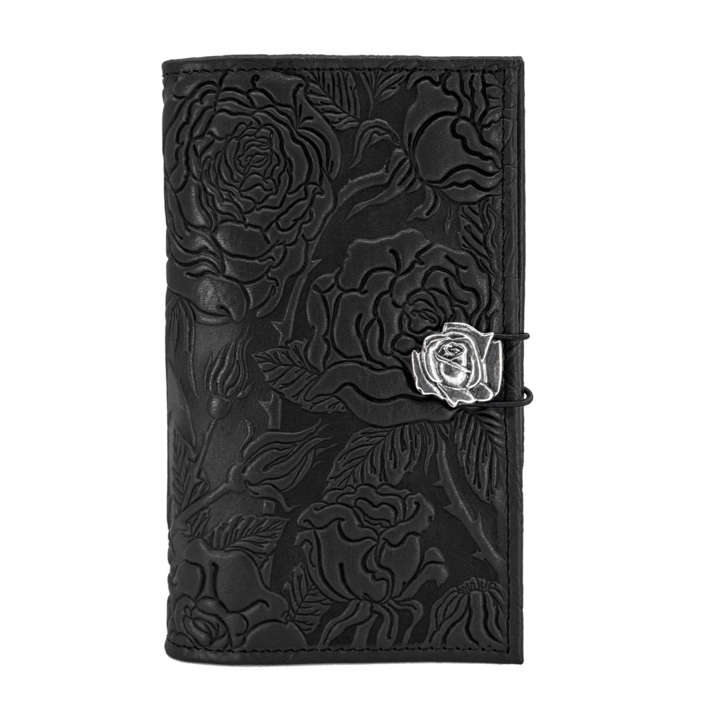 Oberon Design Premium Leather Women's Wallet, Wild Rose, Red - Front