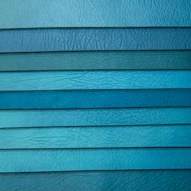 Oberon Design Blue Leather Color VariationsLeather