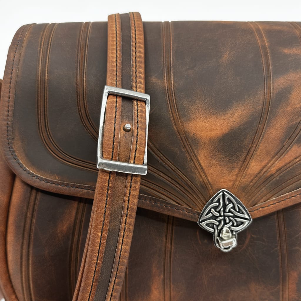 Olivia Crossbody, Hard Times, Closure & Strap Detail