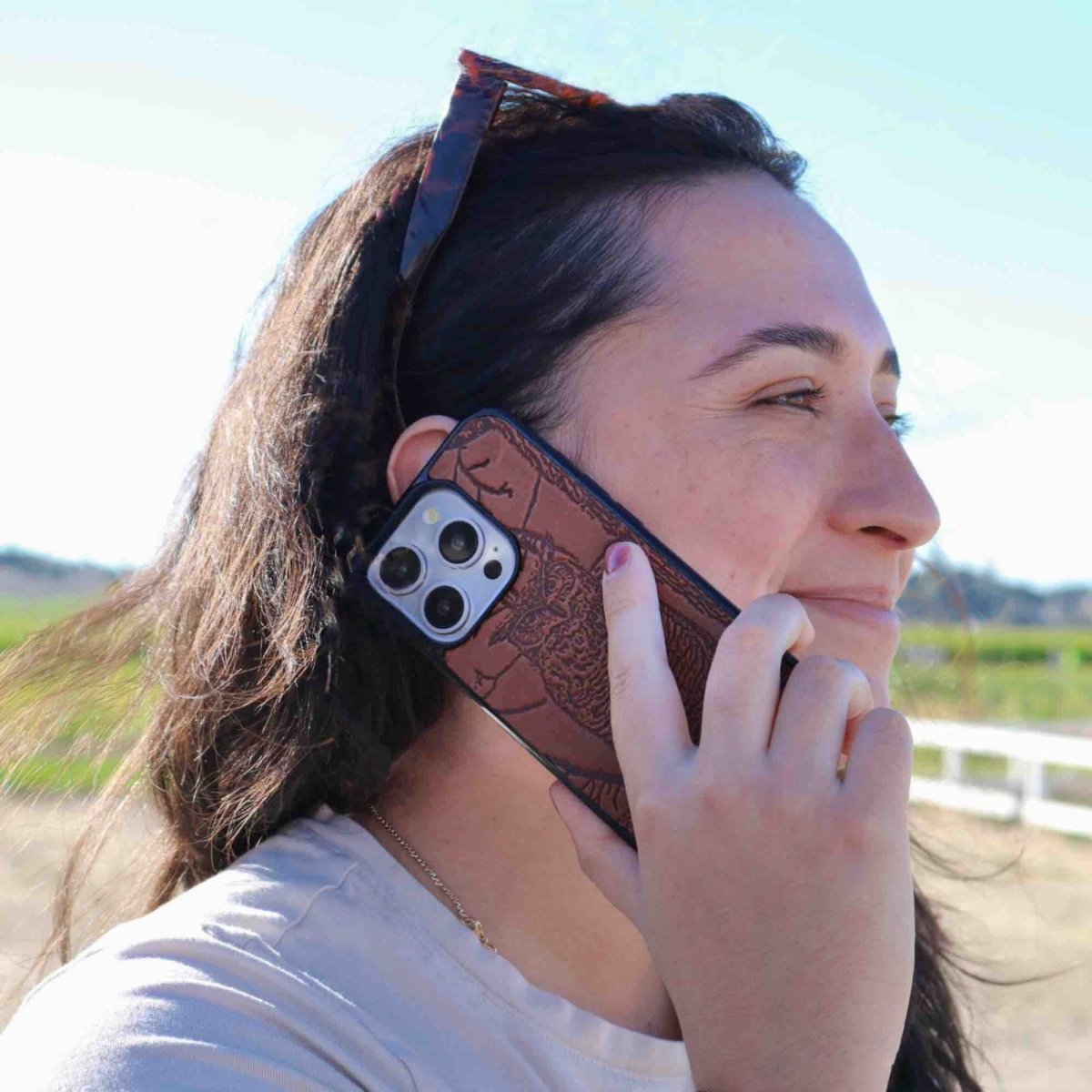 Oberon Design iPhone Case, Horned Owl in Saddle