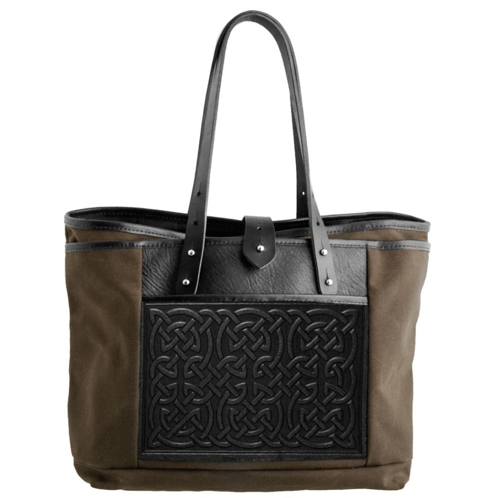 Everyday Tote, Bold Celtic in Tan & Black.