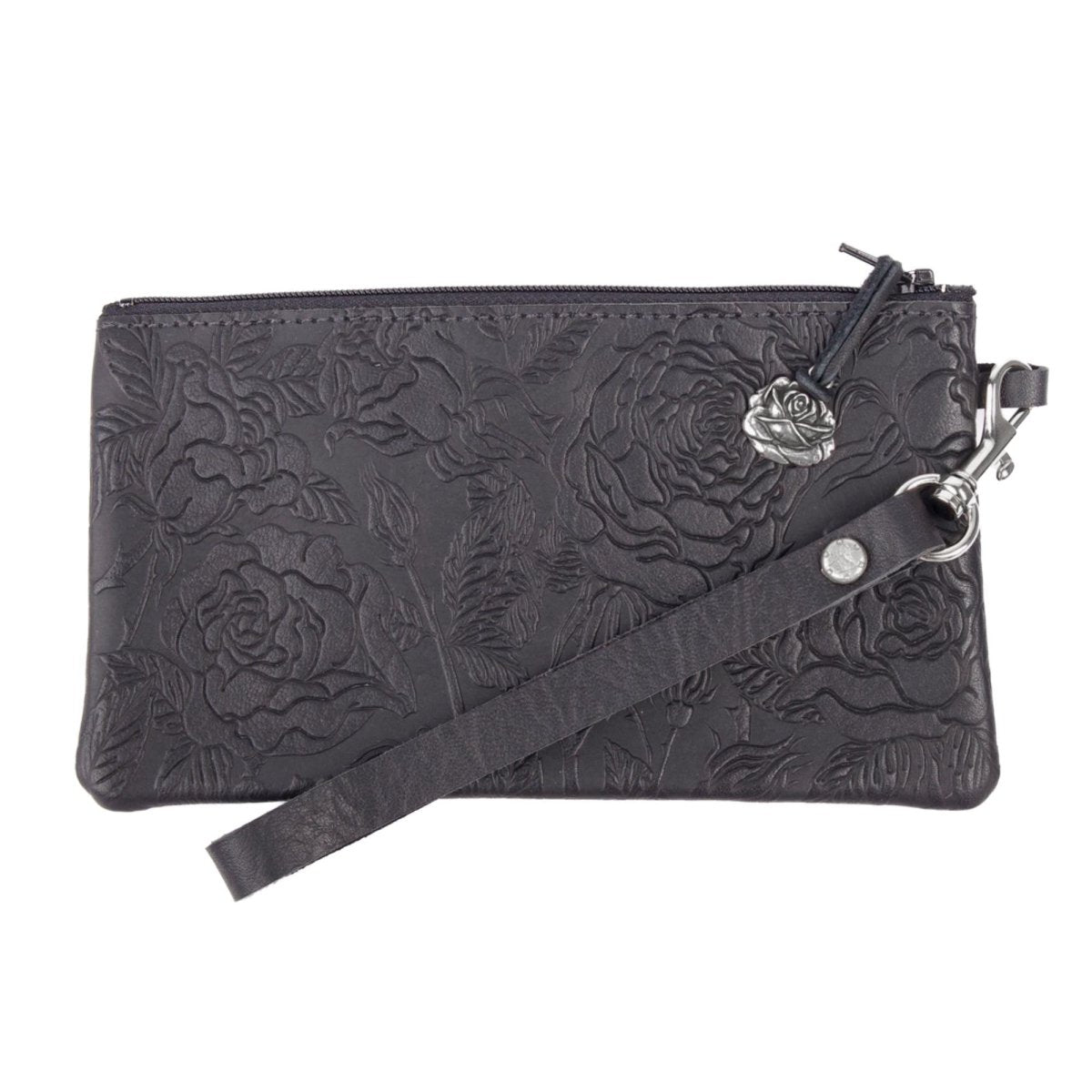 Oberon Design Wristlet in Wild Rose Black