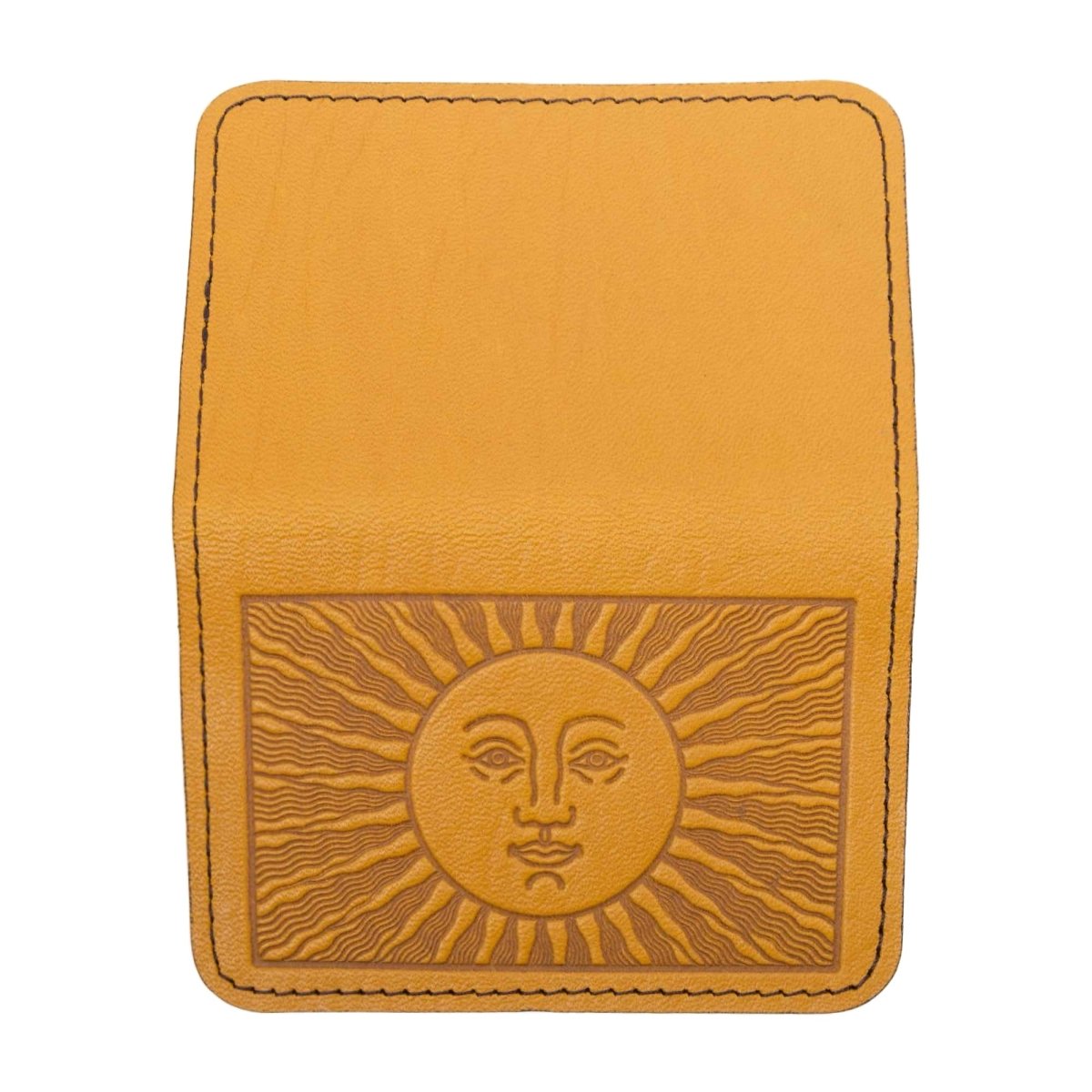 Sun Card Holder Mini Wallet, Marigold, open view