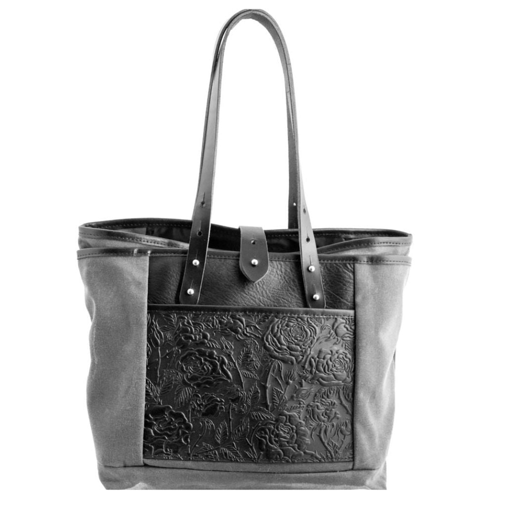 Everyday Tote, Wild Rose in Charcoal & Black