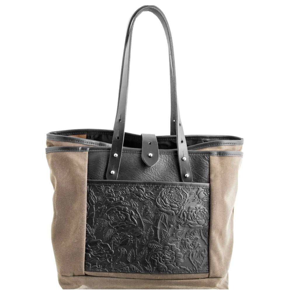 Everyday Tote, Wild Rose in Tan & Black