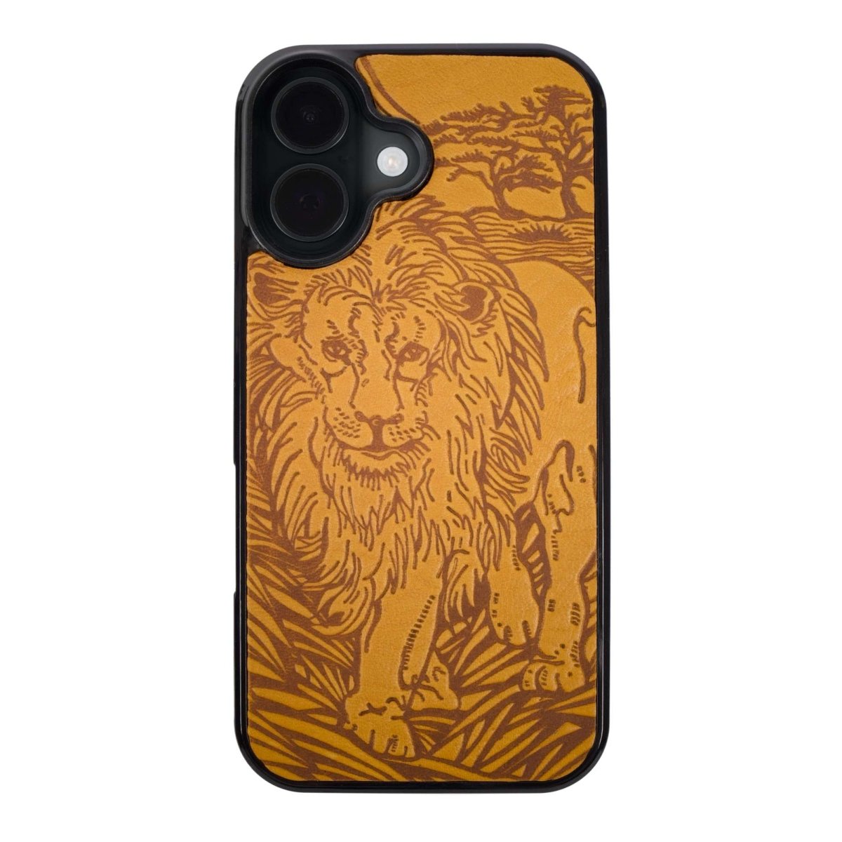 leather iPhone Case, Lion in Marigold