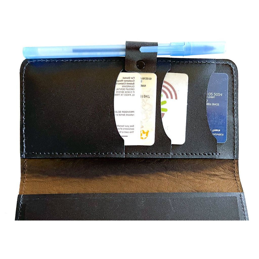 Checkbook Cover, Interior with Card Holders & Pen Loop - Marigold