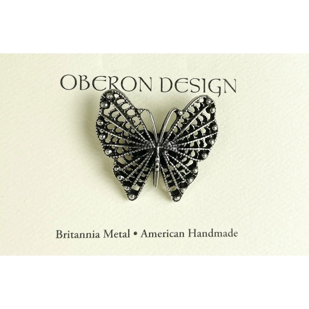 Oberon Design Ponytail Holder, Women's Hair Tie, Butterfly, Card