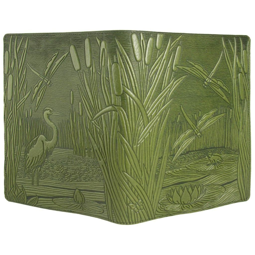 Dragonfly Pond Composition Notebook Cover, Fern - Open