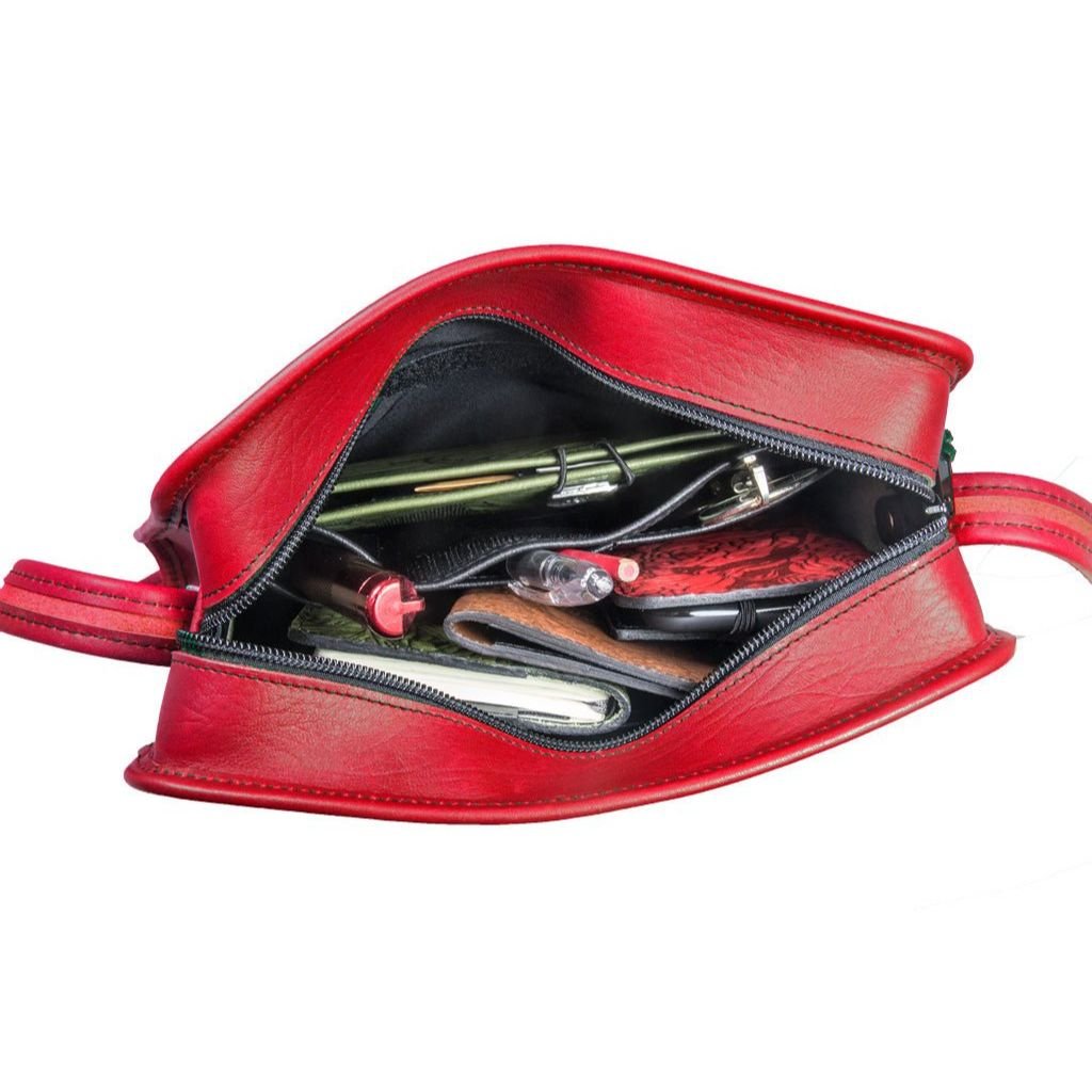Retro Crossbody, Wild Rose - Red Interior