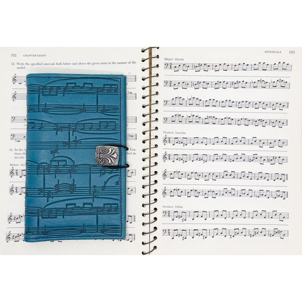 Oberon Design Premium Leather Women's Wallet, Sheet Music