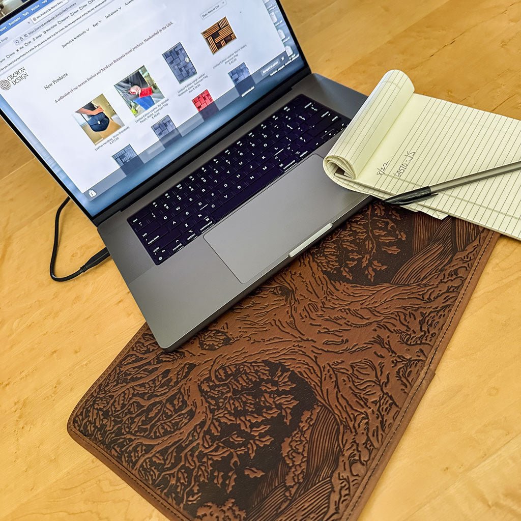 Leather Laptop Sleeve, MacBook Case, Tablet Cover, Tree of Life, with 16" MacBook Pro