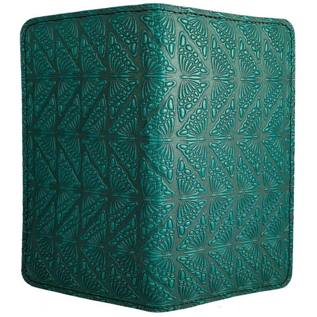 Checkbook Cover, Mariposas, Teal - Open