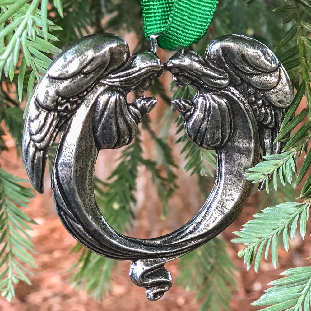 Oberon Design Twin Angels Metal Collectable Christmas Tree Ornament - Hand Made in The USA …
