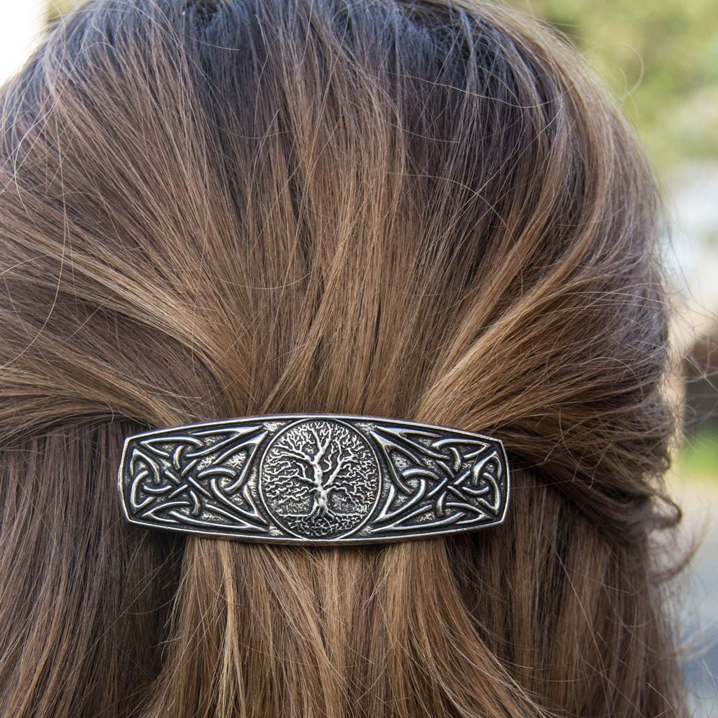 Oberon Design Hair Clip, Barrette, Hair Accessory, World Tree, 70mm