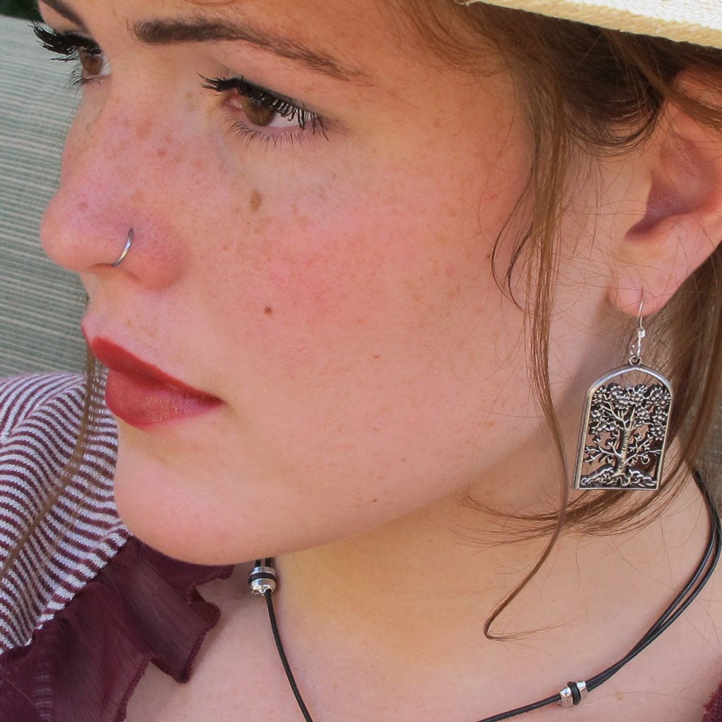 Oberon Design Wisdom Tree Jewelry Set, Earrings, Modeled