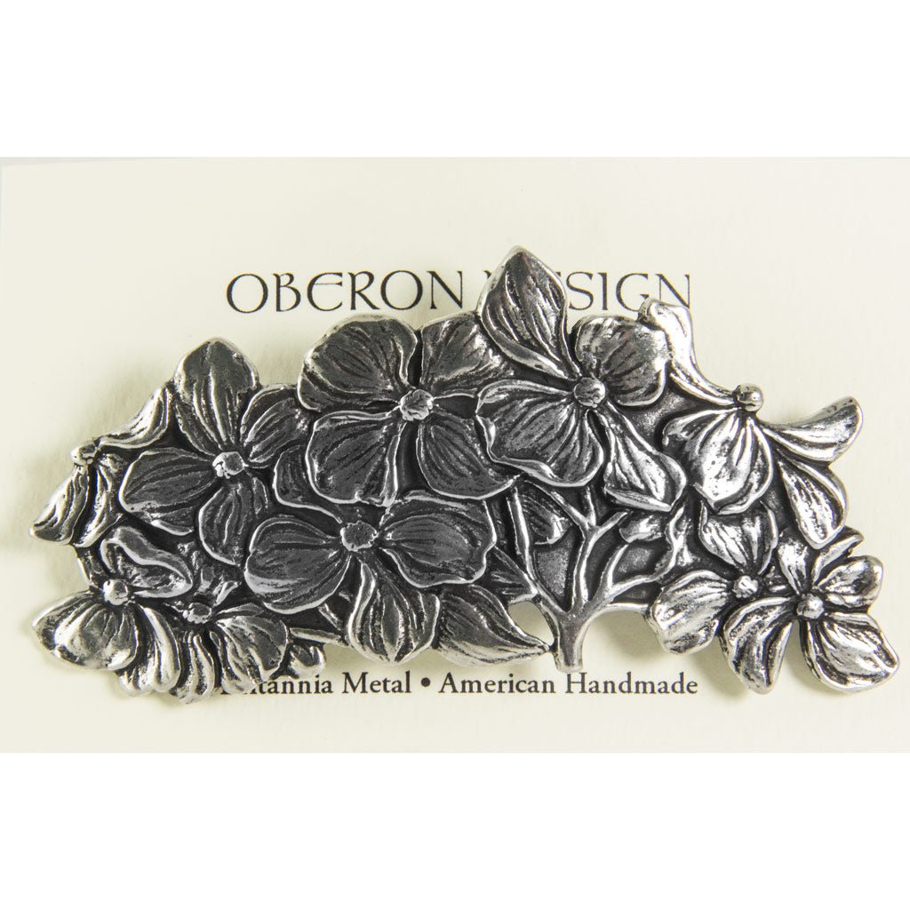 Oberon Design Hair Clip, Barrette, Hair Accessory, Dogwood, Card