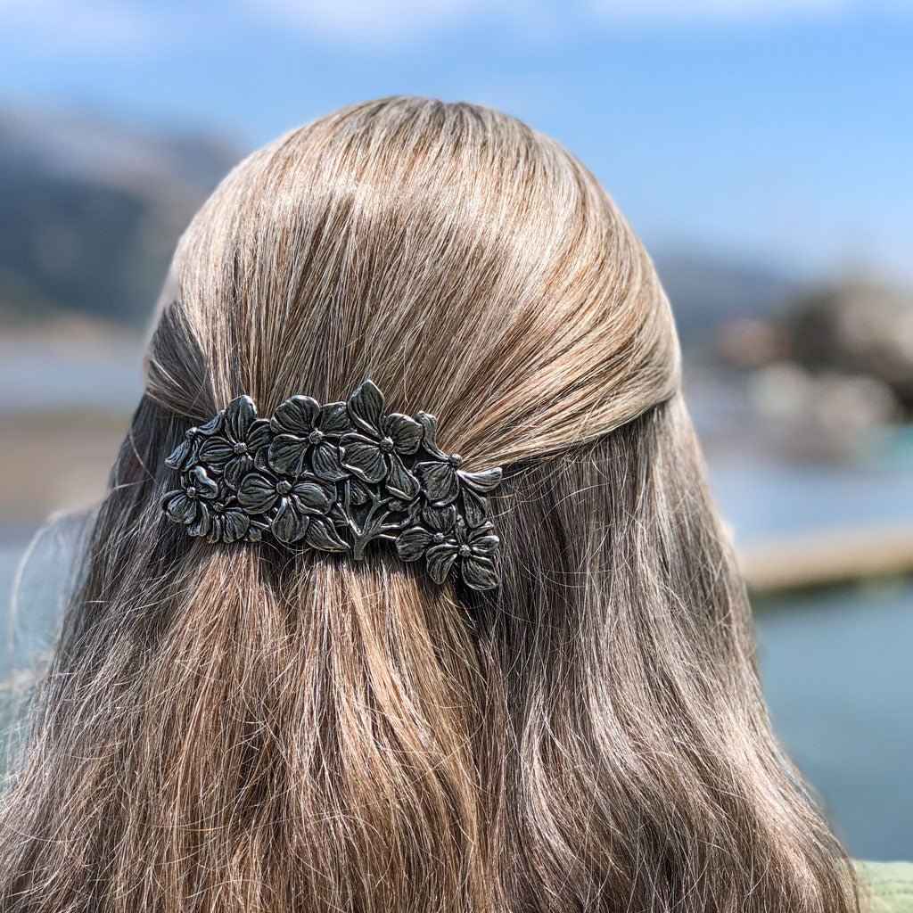 Oberon Design Hair Clip, Barrette, Hair Accessory, Dogwood, Model 3