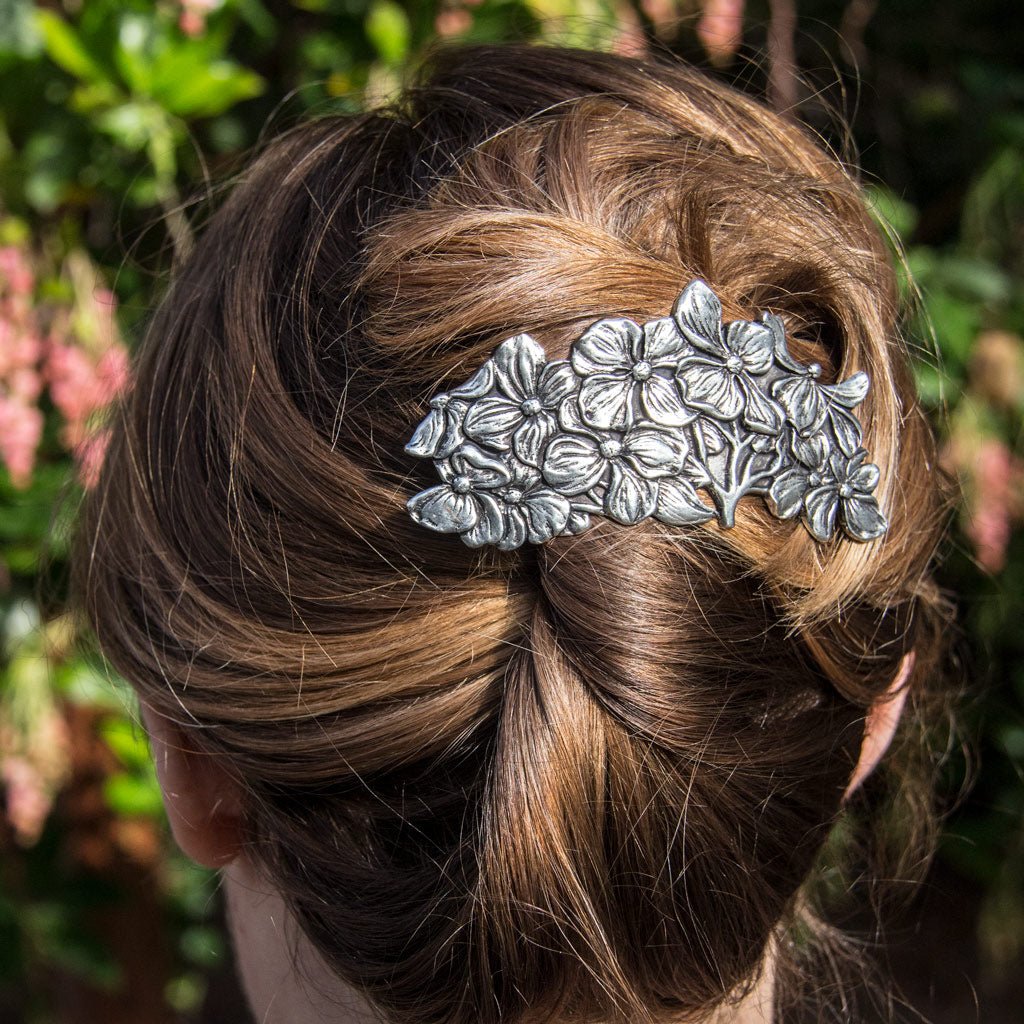 Oberon Design Hair Clip, Barrette, Hair Accessory, Dogwood, Model 1