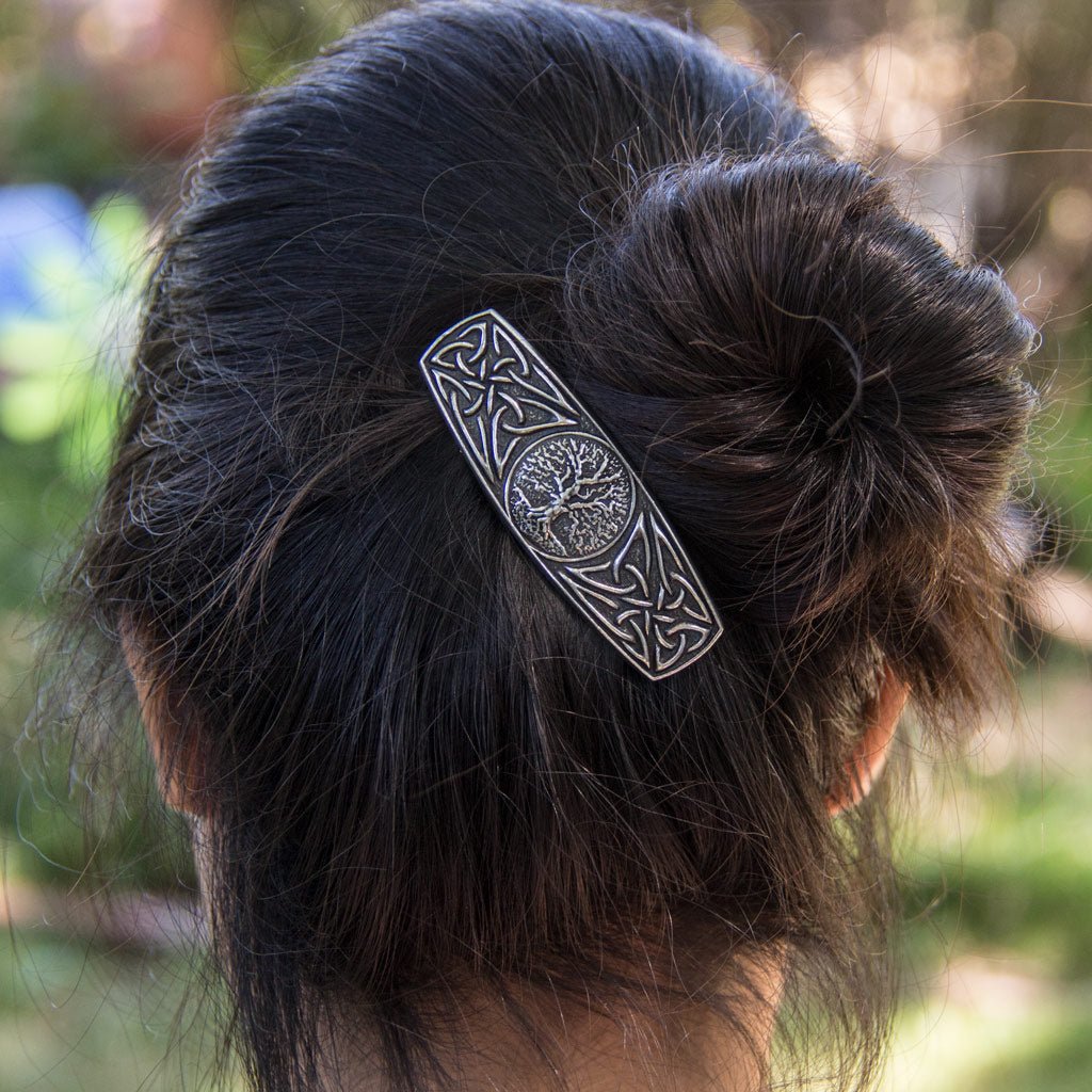 Oberon Design Hair Clip, Barrette, Hair Accessory, World Tree,Model 2