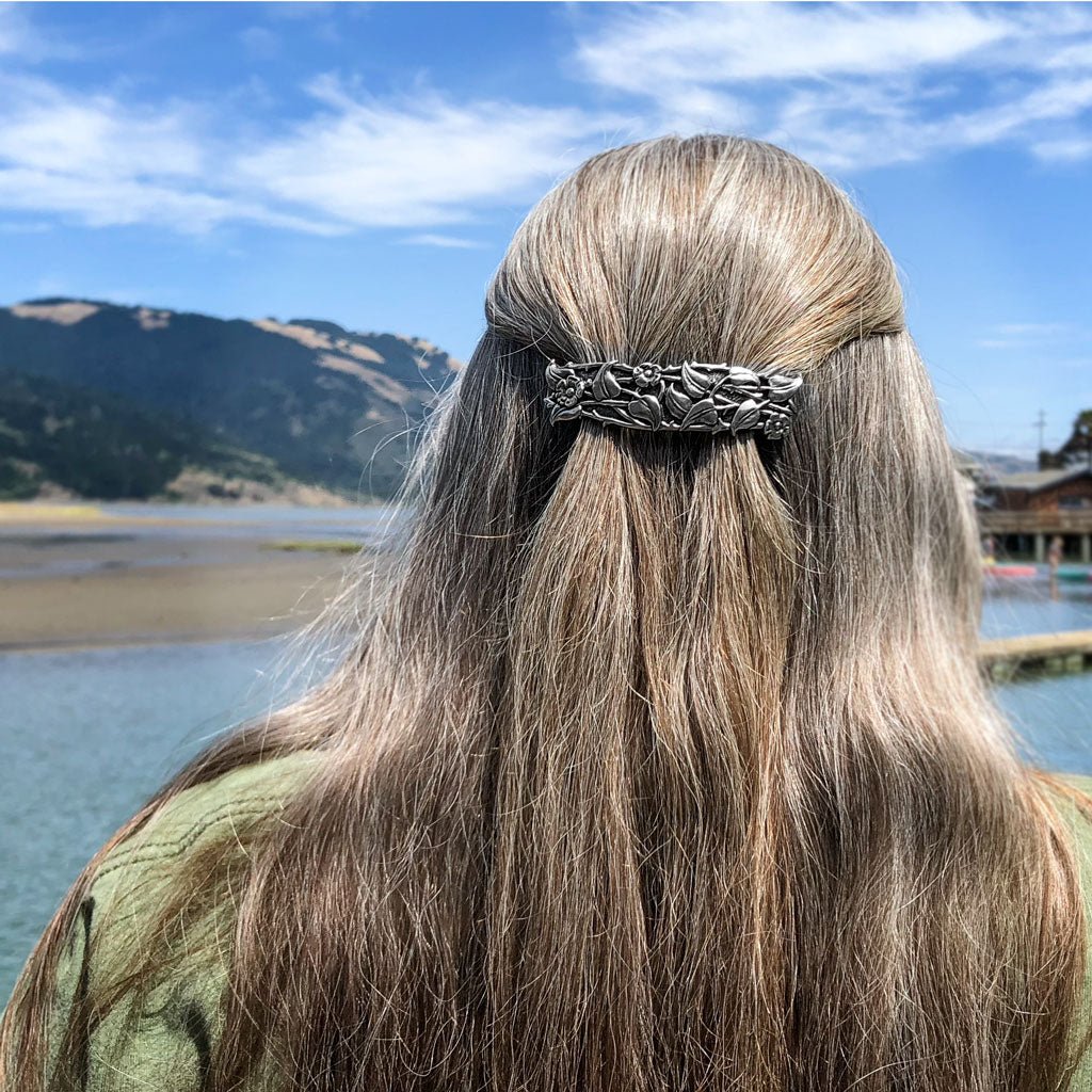 Oberon Design Hair Clip, Barrette, Hair Accessory, Periwinkle, Model 5