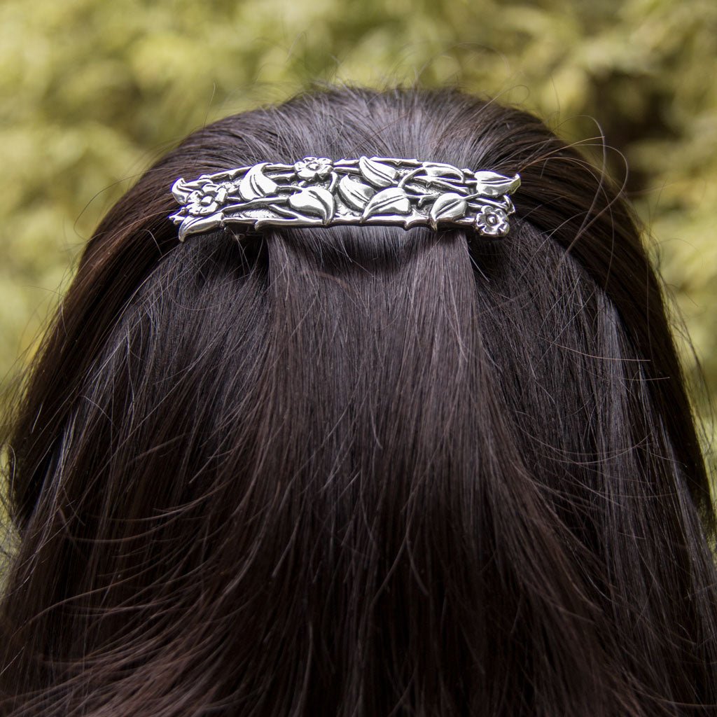 Oberon Design Hair Clip, Barrette, Hair Accessory, Periwinkle, Model 4