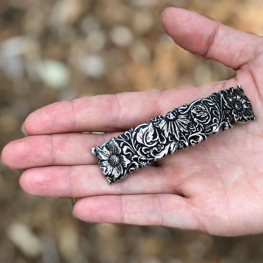 Oberon Design Hair Clip, Barrette, Hair Accessory, Wildflower, Size Clue