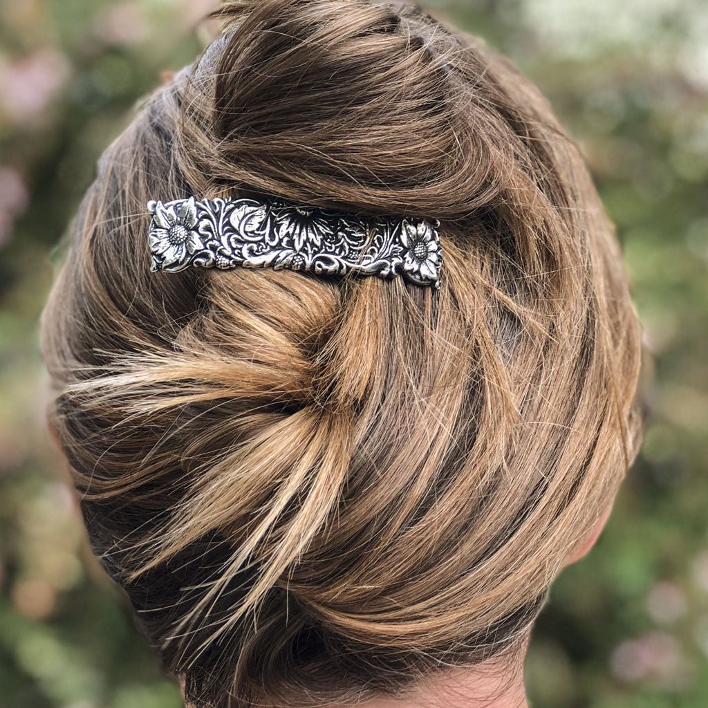 Oberon Design Hair Clip, Barrette, Hair Accessory, Wildflower, Updo