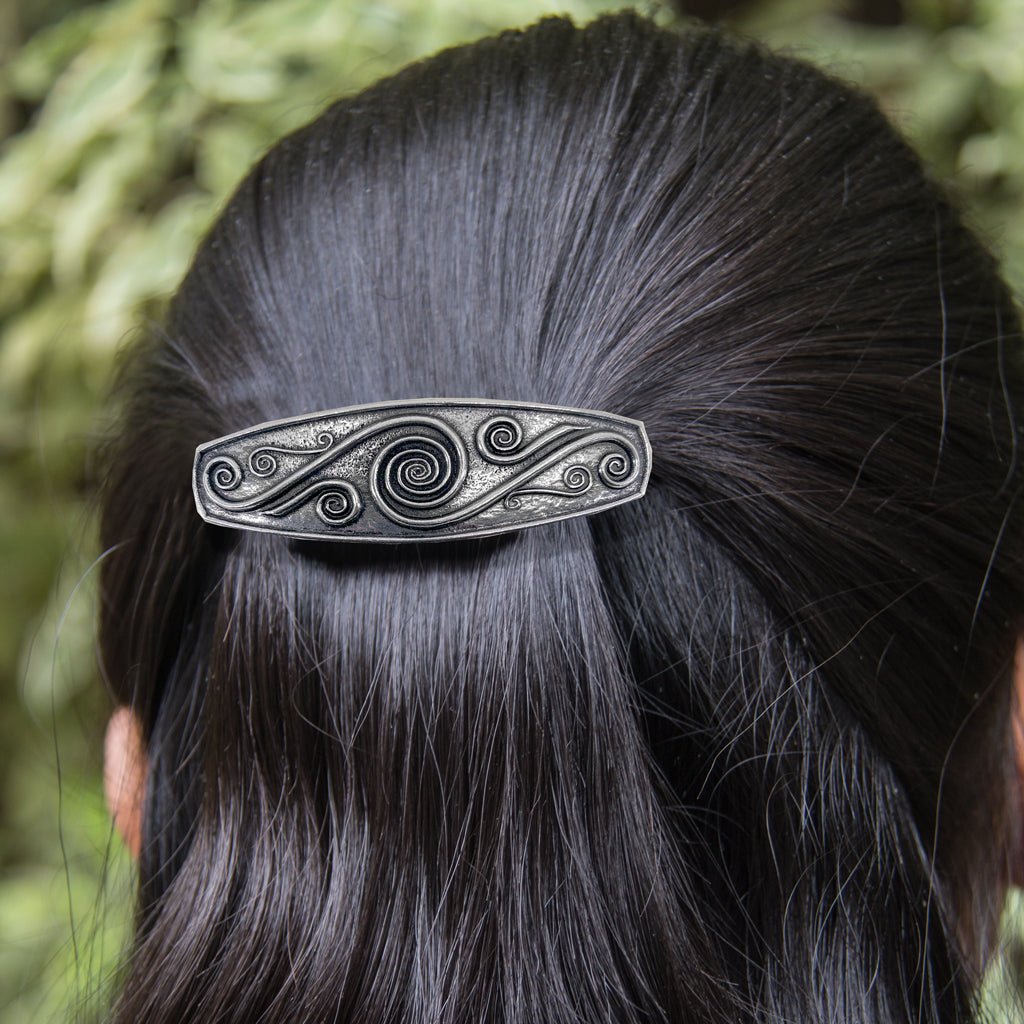 Oberon Design Hair Clip, Barrette, Hair Accessory, Spirals, Model 3