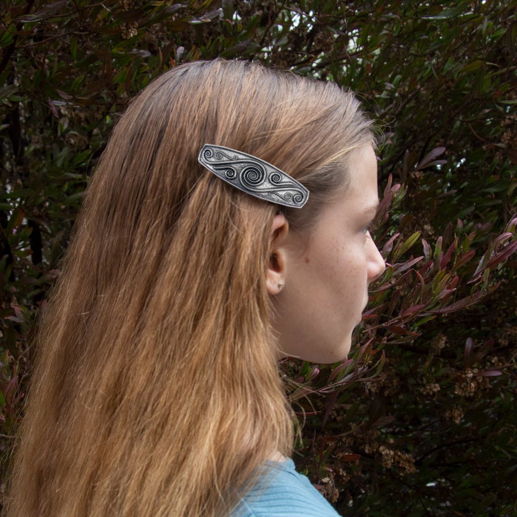 Oberon Design Hair Clip, Barrette, Hair Accessory, Spirals, Model 2