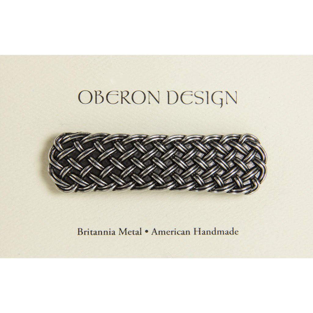 Oberon Design Hair Clip, Barrette, Hair Accessory, Woven Celtic, Card