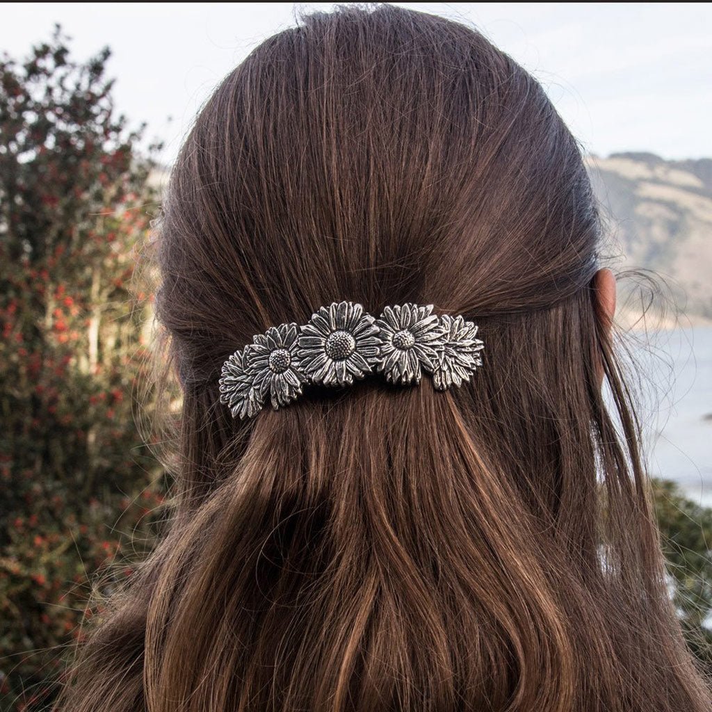 Oberon Design Hair Clip, Barrette, Hair Accessory, Daisy, Model 3