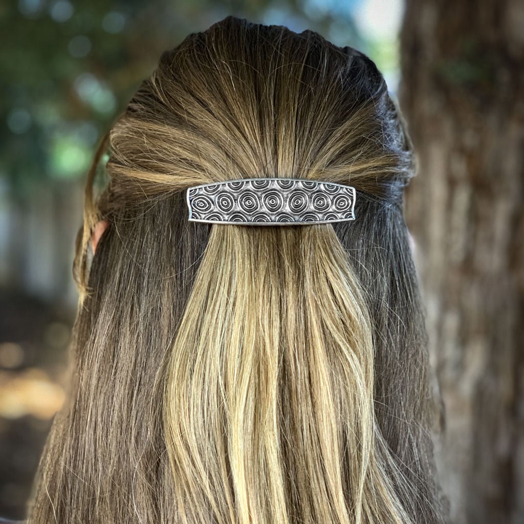 Oberon Design Hair Clip, Barrette, Hair Accessory, Hoops, Model