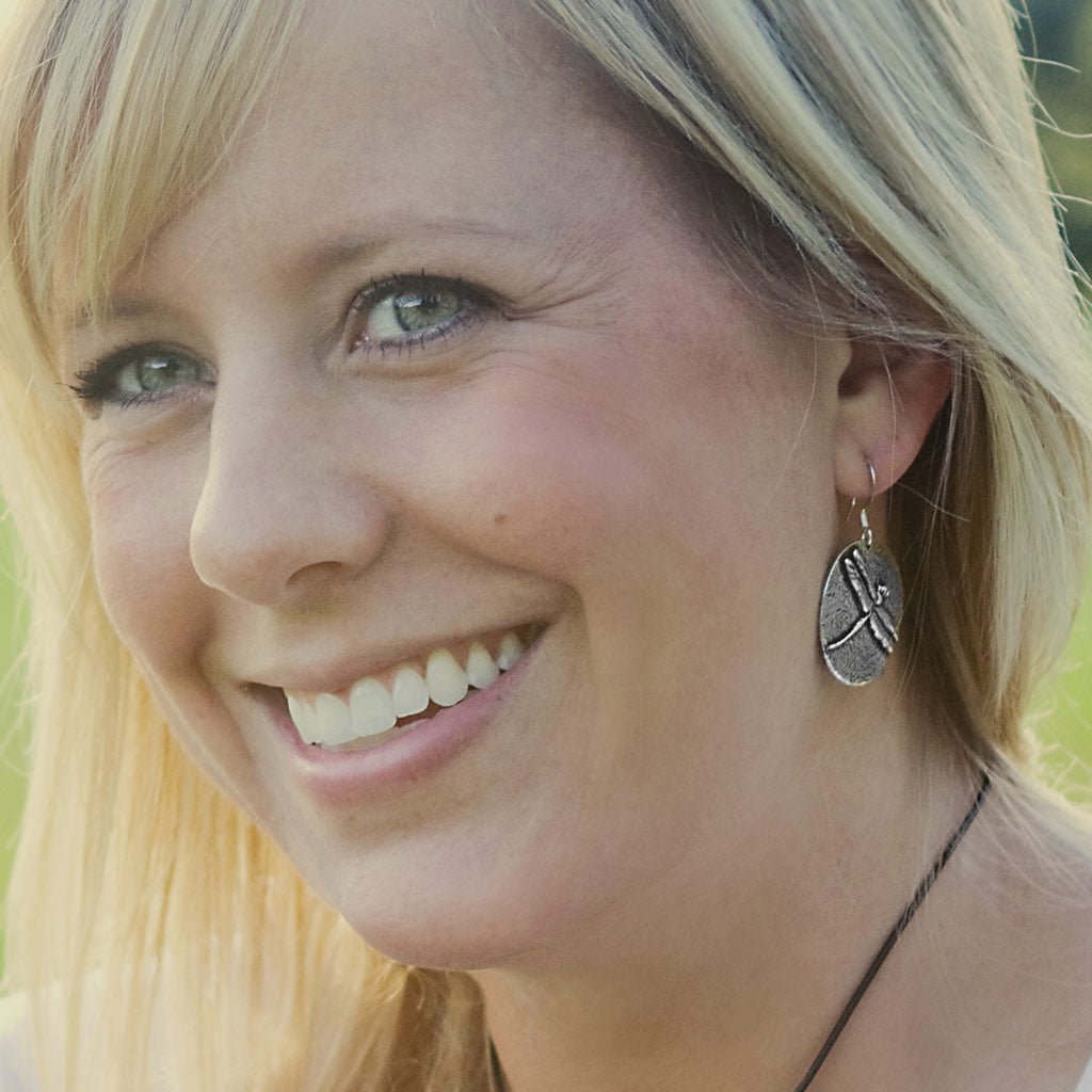 Oberon Design Dragonfly Hand-Cast Jewelry Set, Earrings