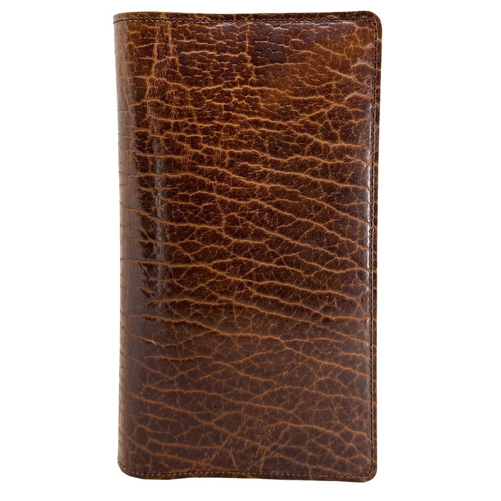 Checkbook Cover, Glazed Shrunk Bison