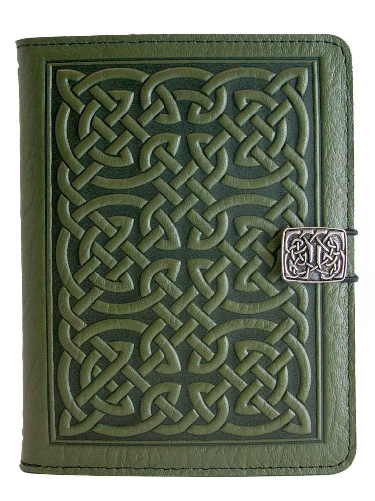 Genuine leather cover, case for Kindle e-Readers, Bold Celtic, Fern