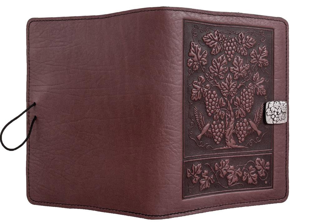Genuine leather cover, case for Kindle e-Readers, Grapevine, Wine - Open