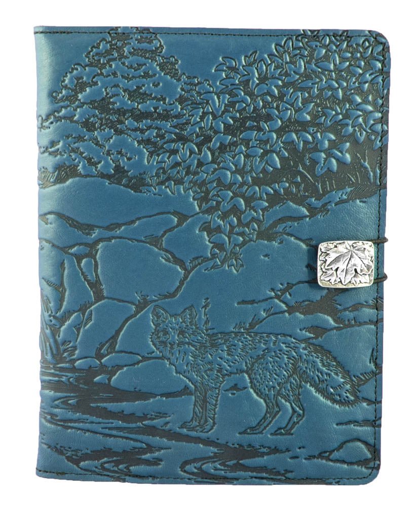 Genuine leather cover, case for Kindle e-Readers, Mr. Fox, Blue