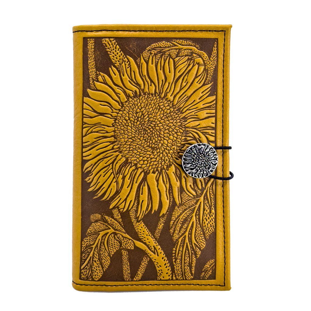 Oberon Design Premium Leather Women's Wallet, Sunflower, Marigold