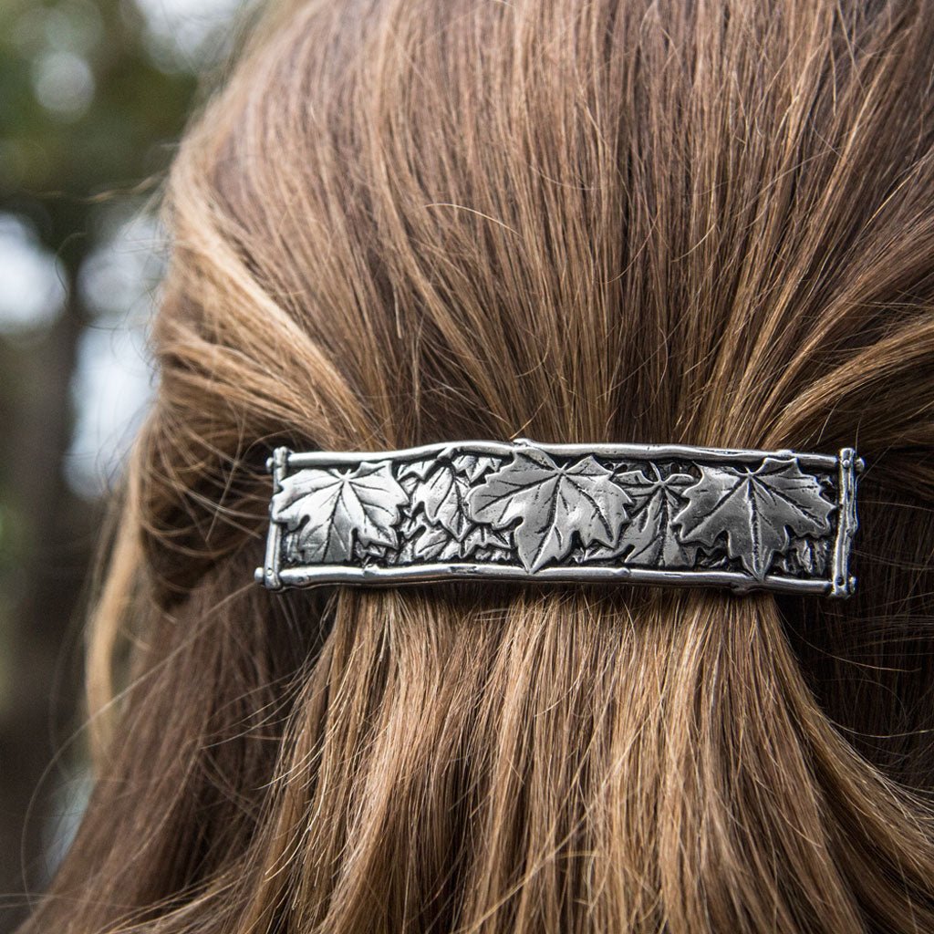 Oberon Design Hair Clip, Barrette, Hair Accessory, Maple Leaf, MODEL