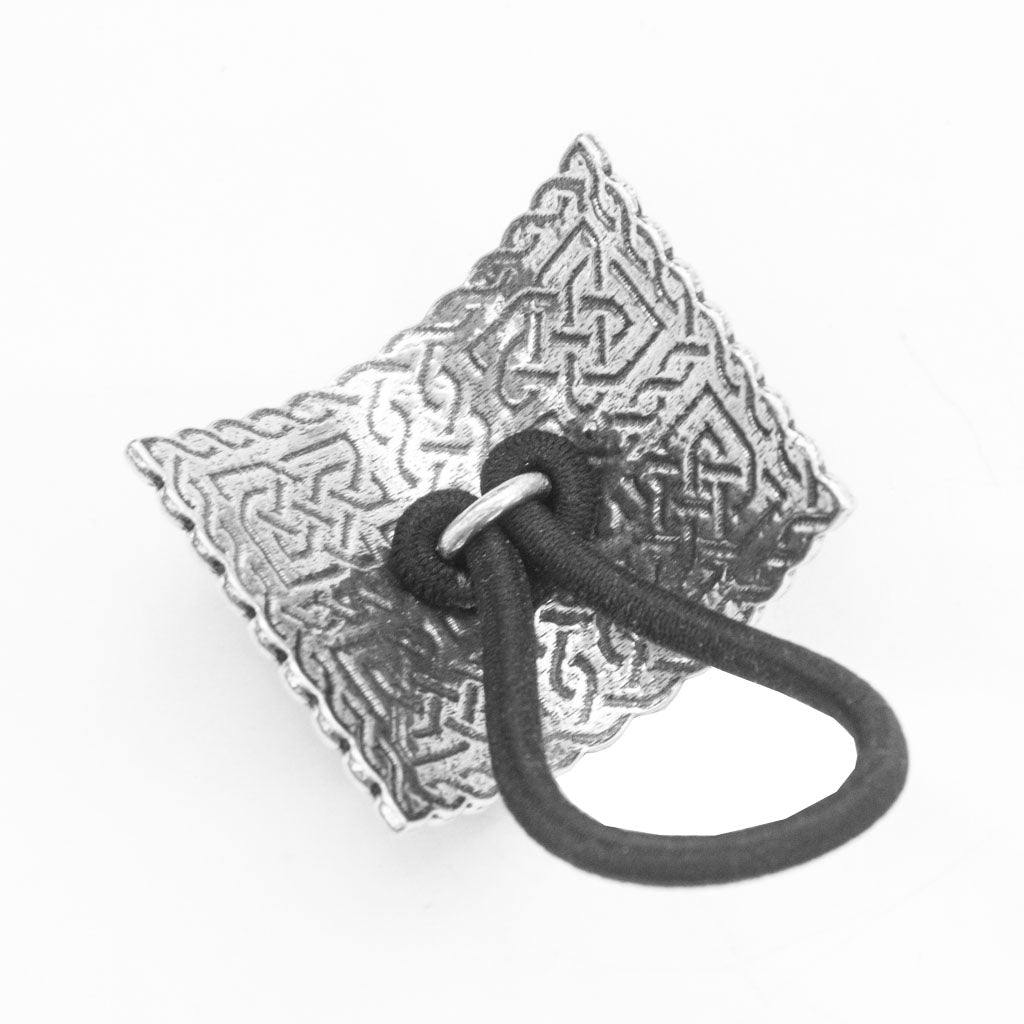 Oberon Design Ponytail Holder, Women's Hair Tie, Celtic Knot, Back