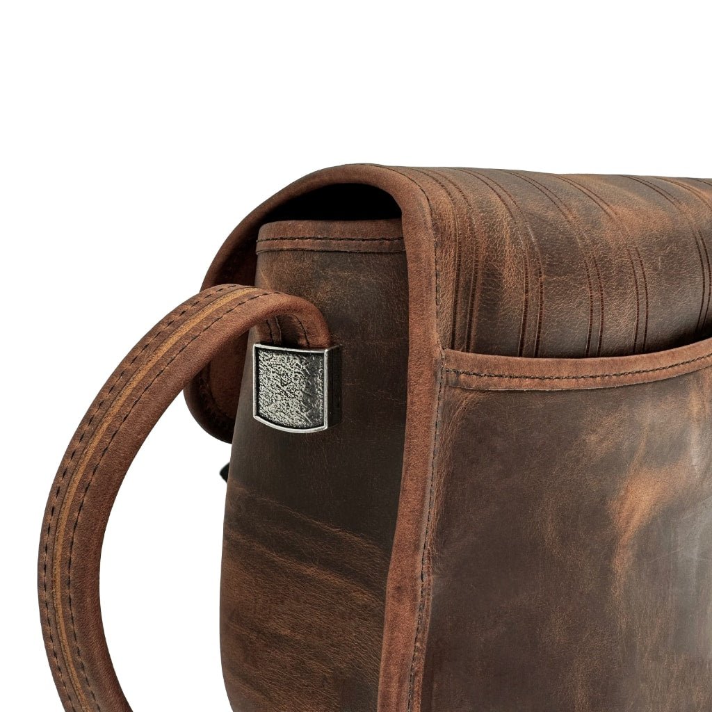 Olivia Crossbody, Hard Times, Back Pocket With Strap Detail
